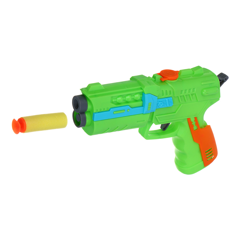 ИГРОЛЕНД Пистолет "Меткий стрелок" с патронами, ABS, 21,5х3,8х15,2 см, 4 диз - #6
