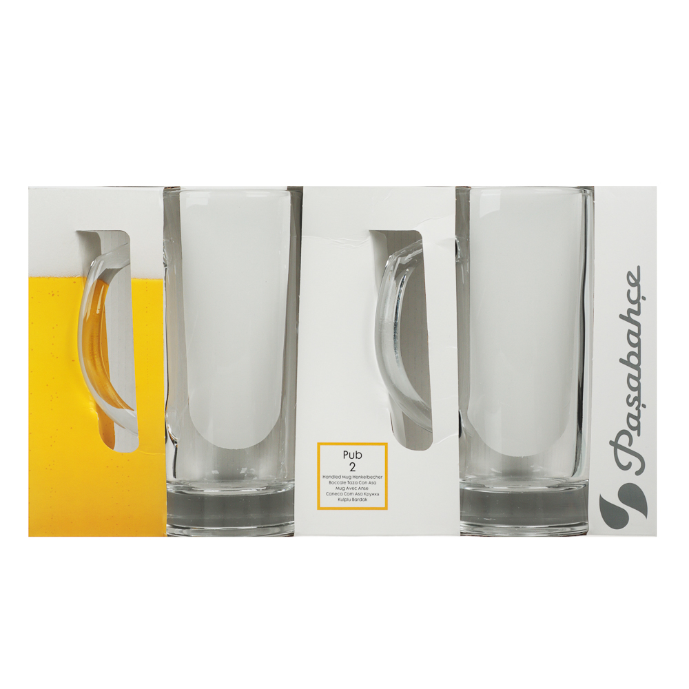 PASABAHCE Паб Кружка 2шт 390 мл, стекло, инд. упаковка, 55439B - #4