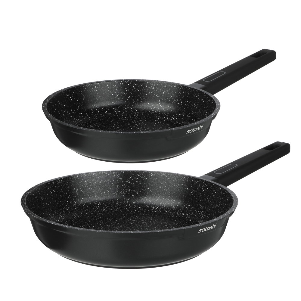 SATOSHI Артас Наб. пос. 8пр, сков. 24/28см;ковш+крыш 16см/1,4л, кастр+крыш 2л; 4л, а/п мрамор, инд - #3