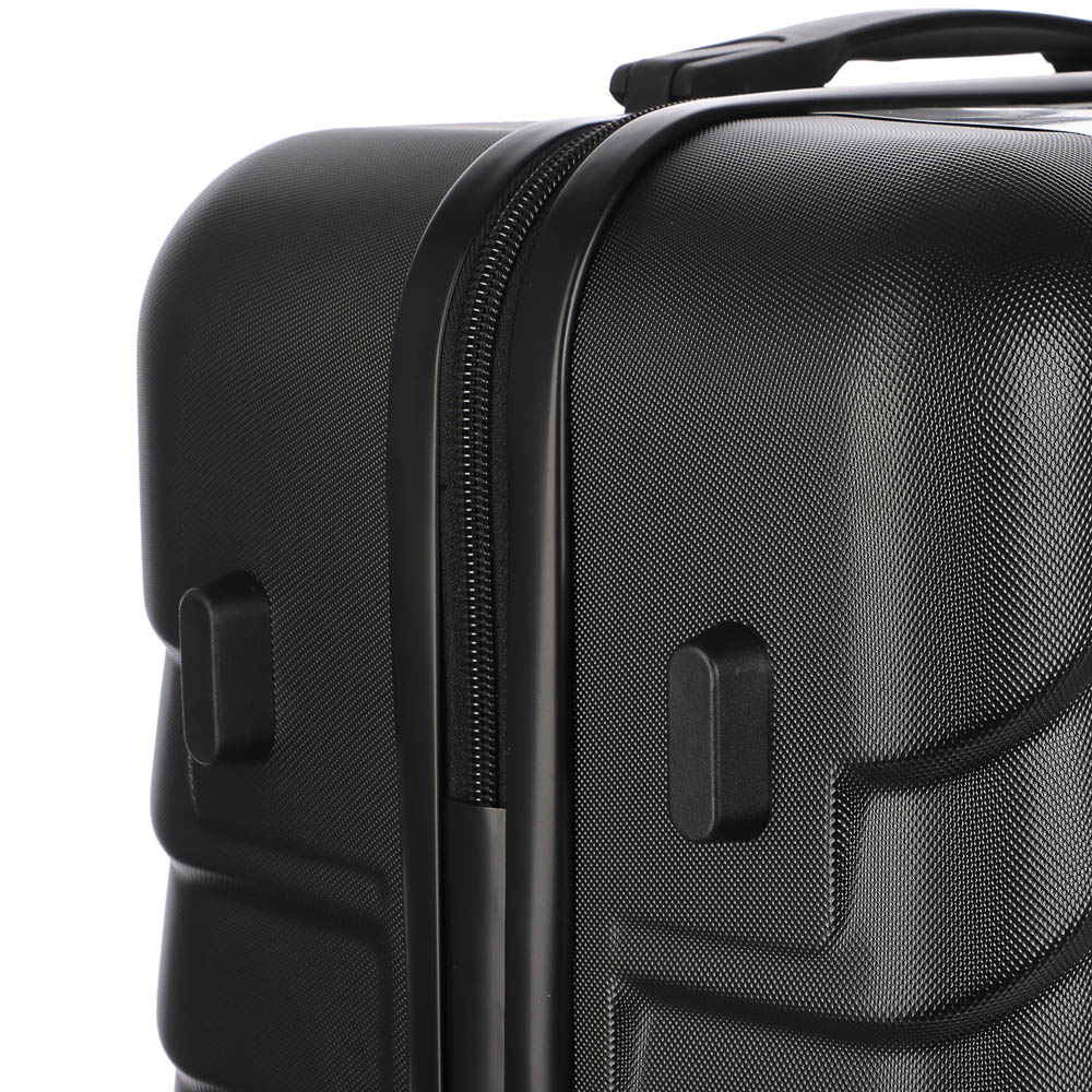 Комплект из 2 чемоданов S+М, ABS пластик, 67х43х26 см, черный - #7