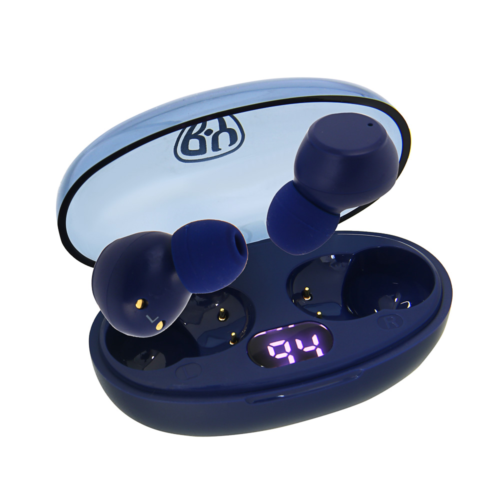 Наушники беспроводные TWS BY Wave, 30/200 mAh, BT:5.3, синий - #6
