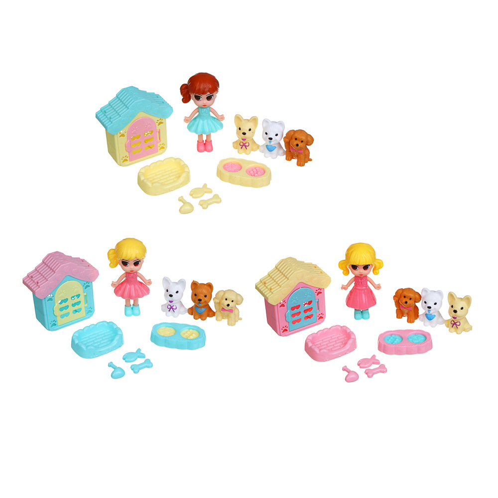 ИГРОЛЕНД Кукла с питомцем и акс., PP, ABS, 21,5х3,5х27,3 см, 3 дизайна - #2