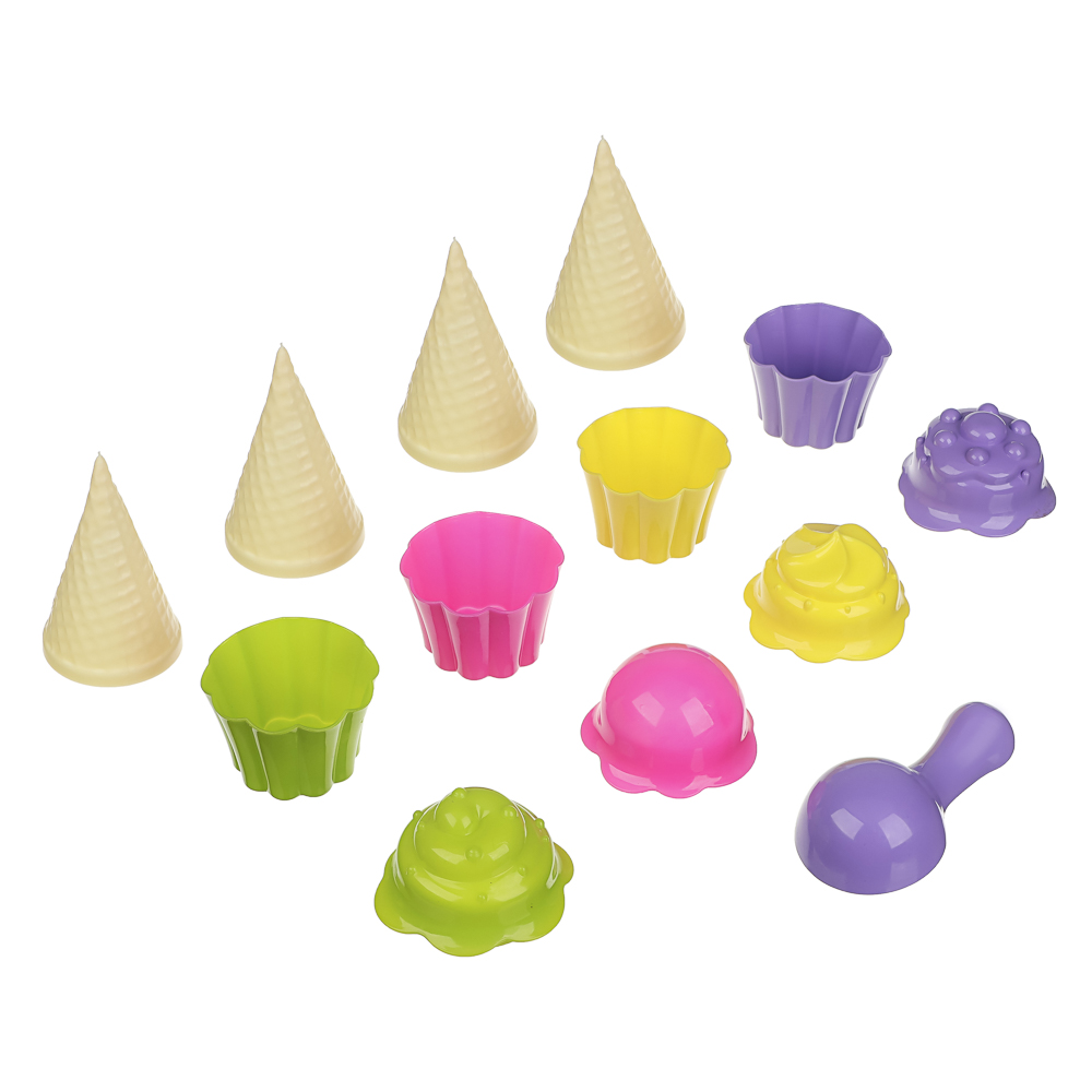 Набор формочек "Мороженое", ИГРОЛЕНД, 13 предметов, пластик, игрушка для детей 3+ - #8