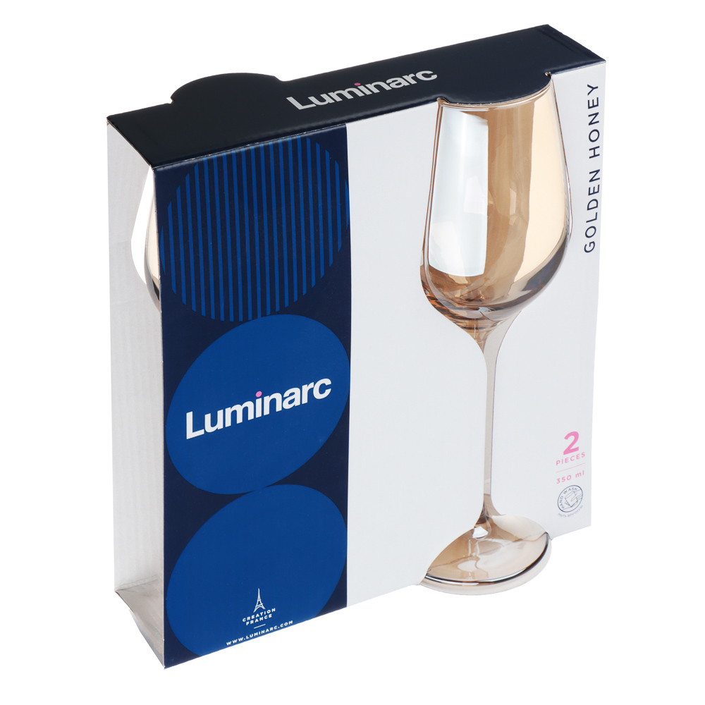 LUMINARC Набор бокалов для вина 2шт 350мл Селест Золотой мед - #3