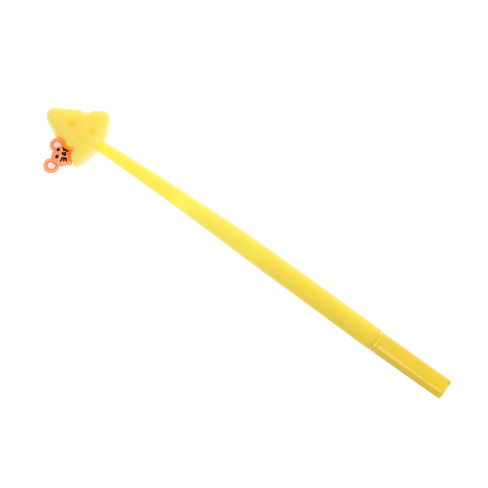 Ручка гелевая синяя 0,5мм, "Сырные палочки", силиконовый корпус, 2 вида, шоу-бокс - #2