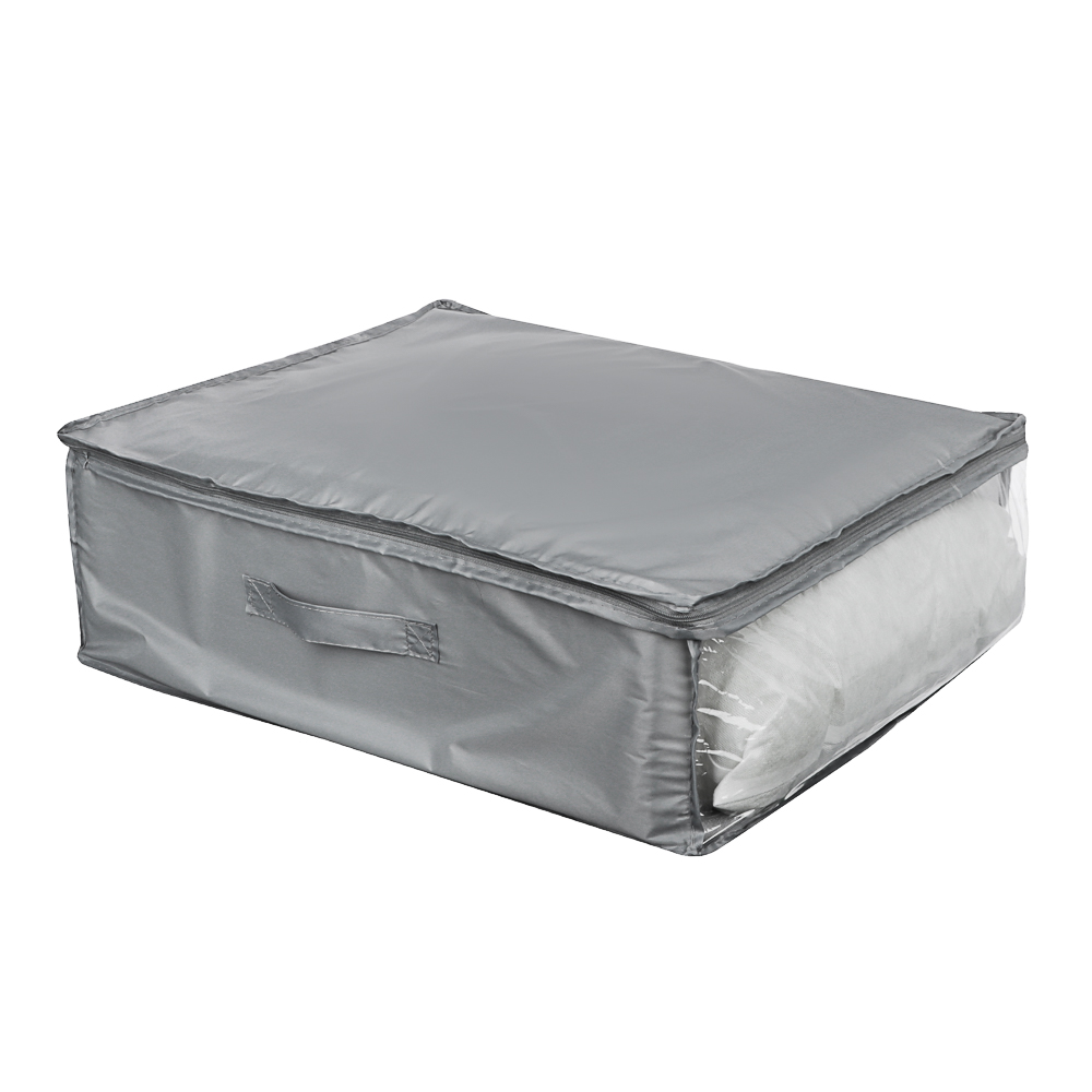 VETTA Кофр с крышкой, с прозрачным окном, 55х45х19см, Швеция, полиэстер, серый - #1