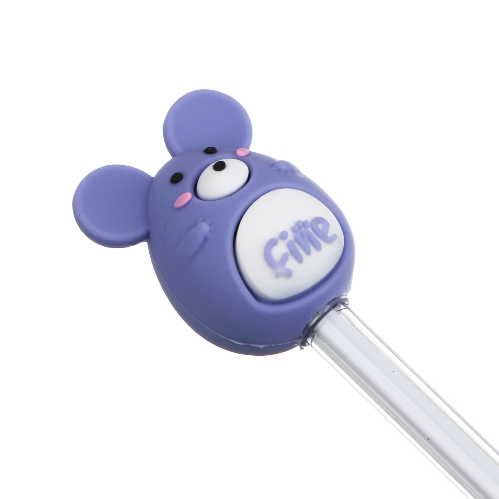 Ручка гелевая черная "Мышки", 4 вида - #6