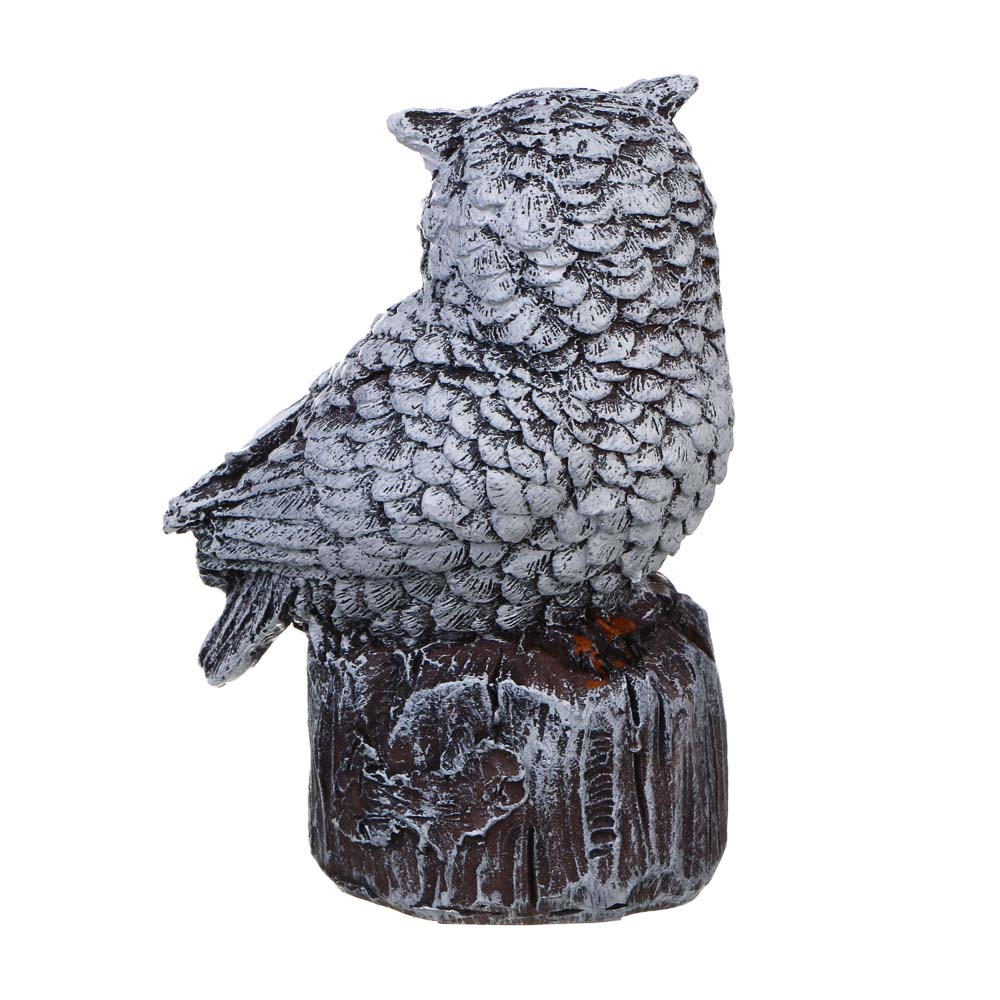СНОУ БУМ Фигурка "Сова на пне" 6-6,5х4,5х8,7см, полистоун, 2 дизайна - #5