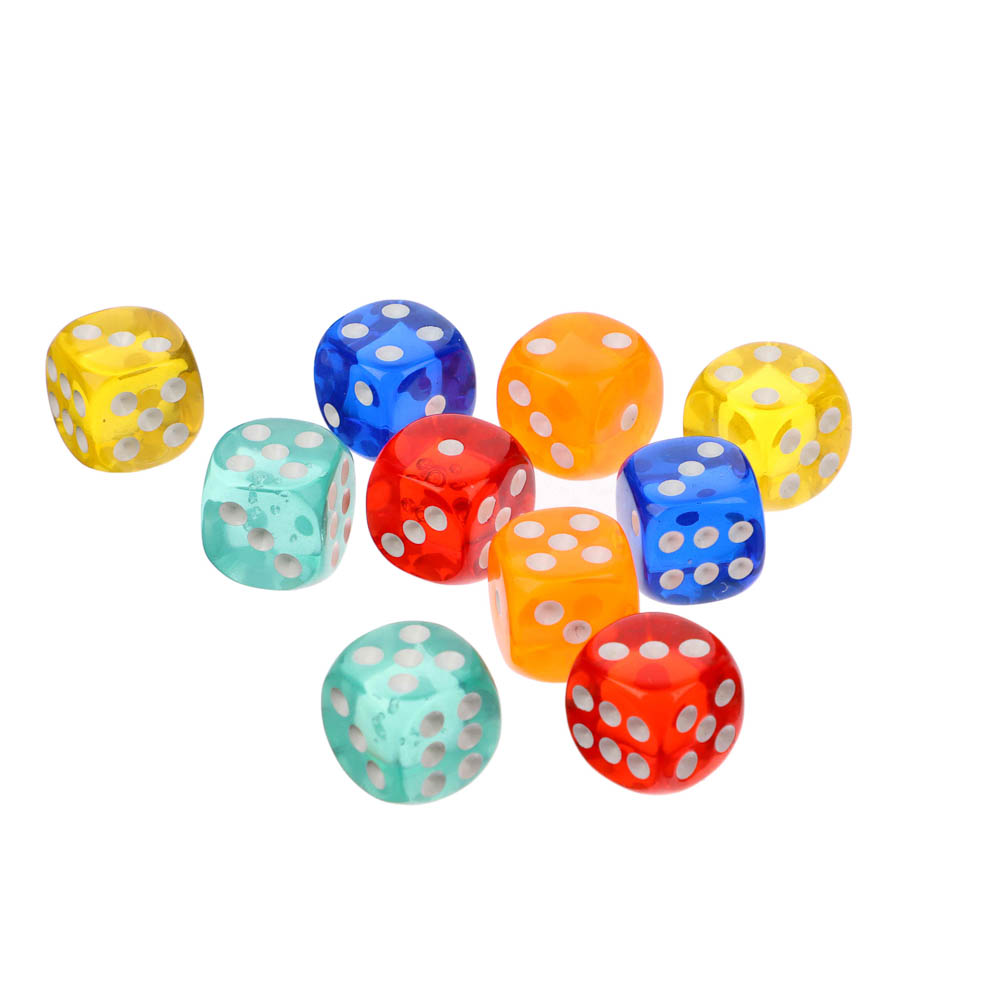 Кубики игральные, 1,4x1,4 см, набор 10 шт, 3797106 - #3