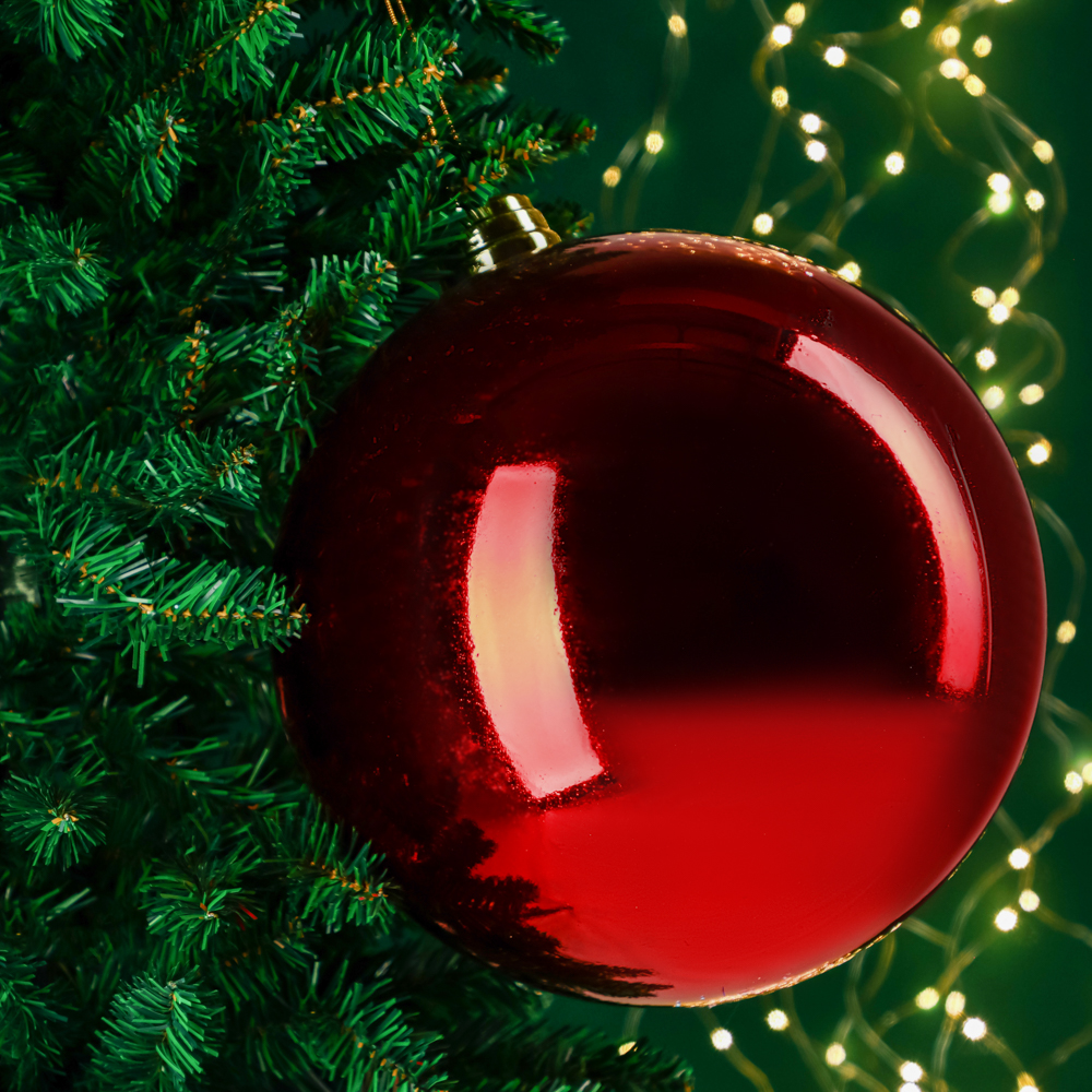 СНОУ БУМ Шар 30см пластик, красный - #7