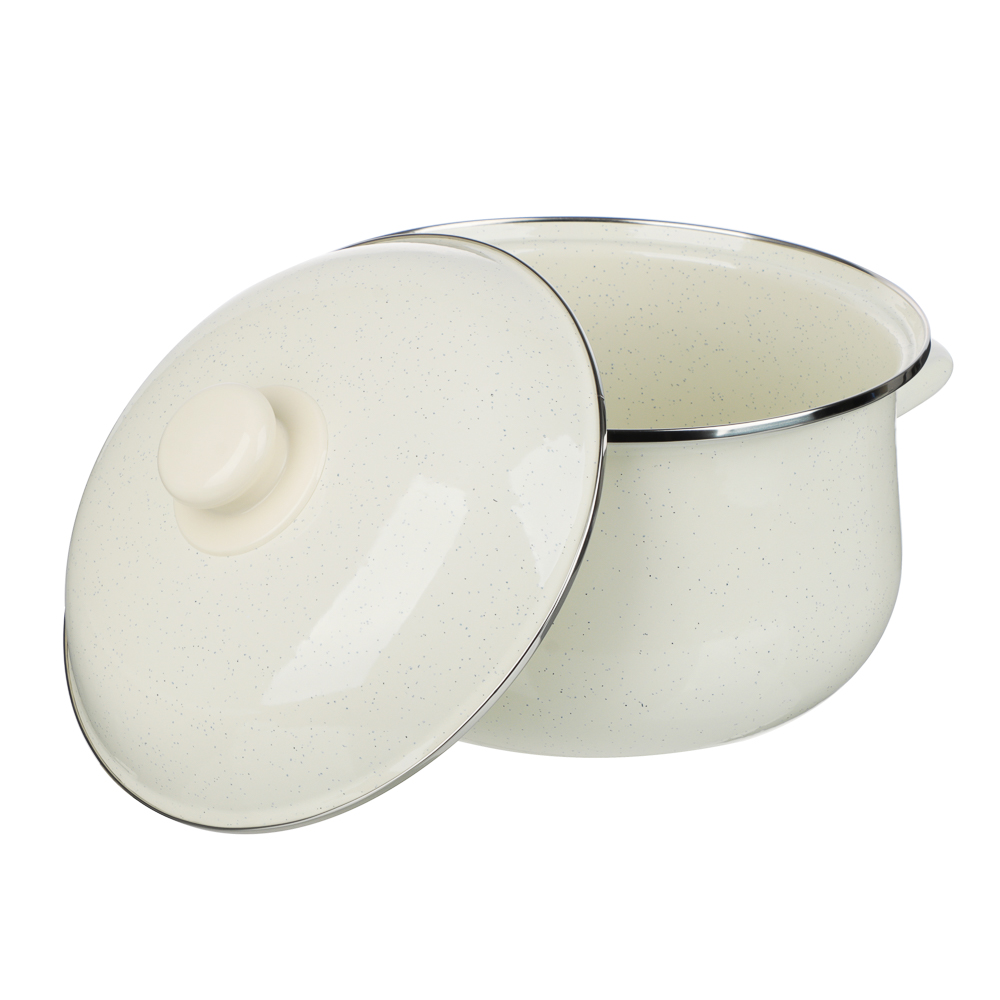 Кастрюля эмалированная VETTA Айвори, 24см, 5л, индукция - #4