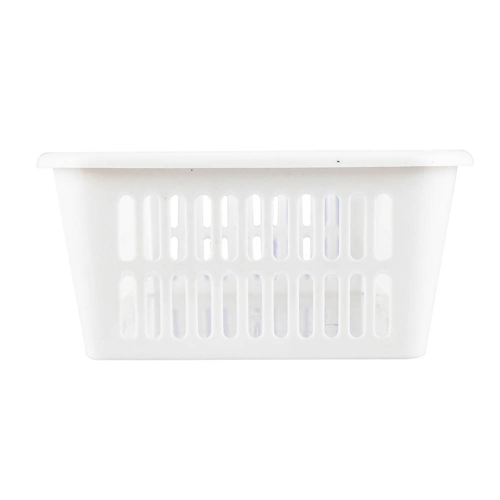 Корзинка универсальная 2л, 250х150х72мм, белый, серый, пластик - #8