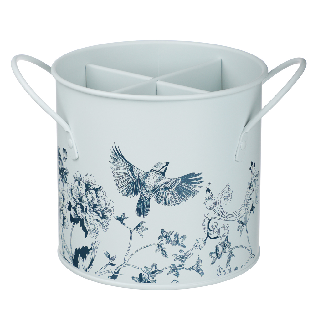 Подставка под столовые приборы тм VETTA Флорал, с ручками, углеродистая сталь - #1