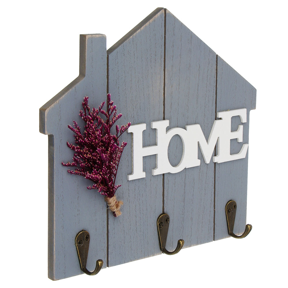 Ключница открытого типа, 3 крючка, 23x21см, МДФ, металл, 2 вида - #3