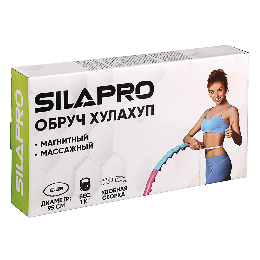 SILAPRO Обруч Хула Хуп, магнитный, массажный, 95см, 1кг - #7