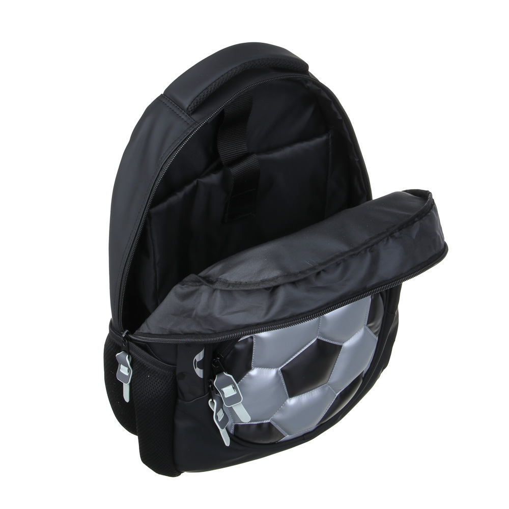 Серебряный Мяч Рюкзак подростковый 41х31х13см, 2 отд., 3 карм, ручка, прорезин.нейлон, отд.иск.кожей - #5