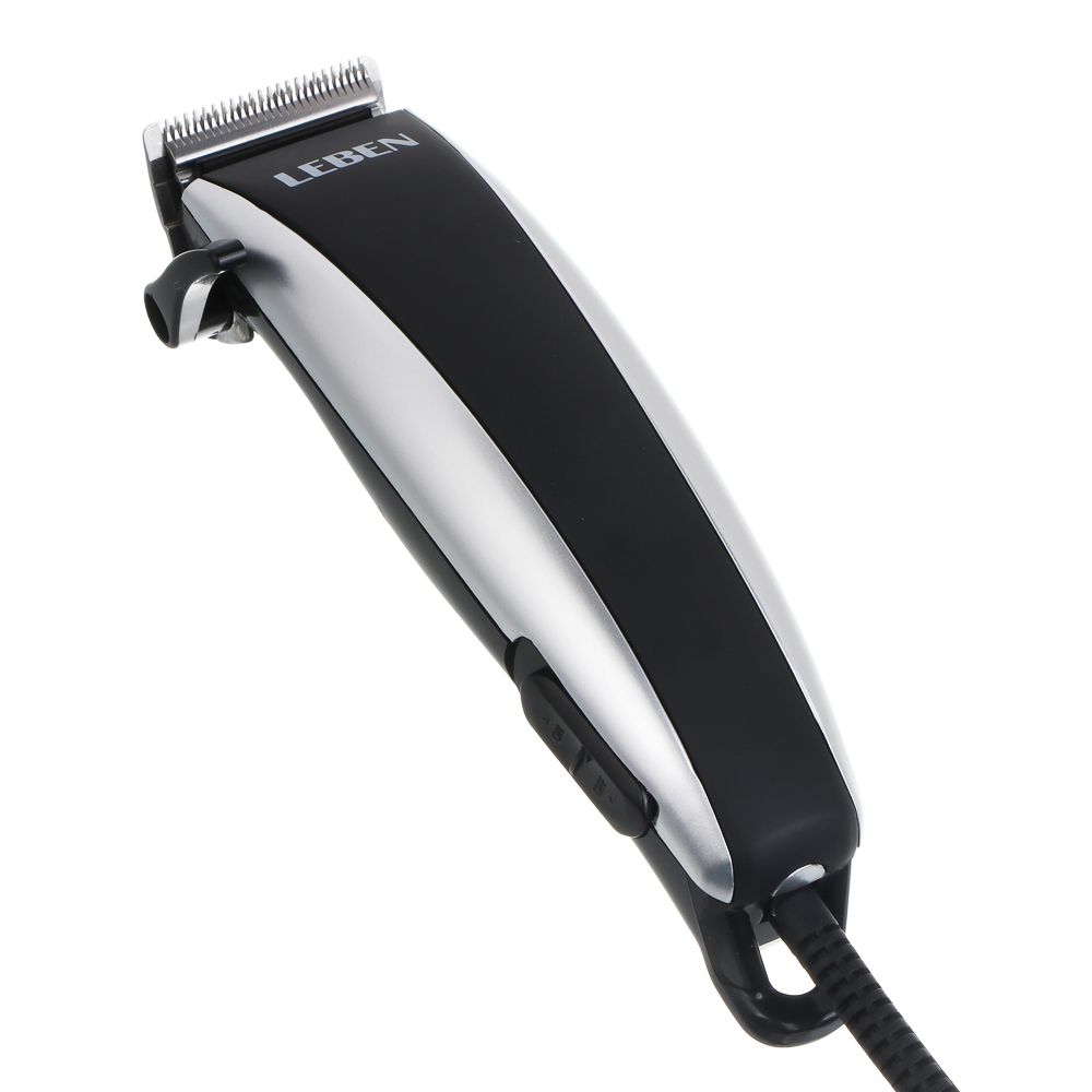LEBEN Машинка для стрижки волос, 4 насадки: 3/6/9/12мм, питание 220В - #4