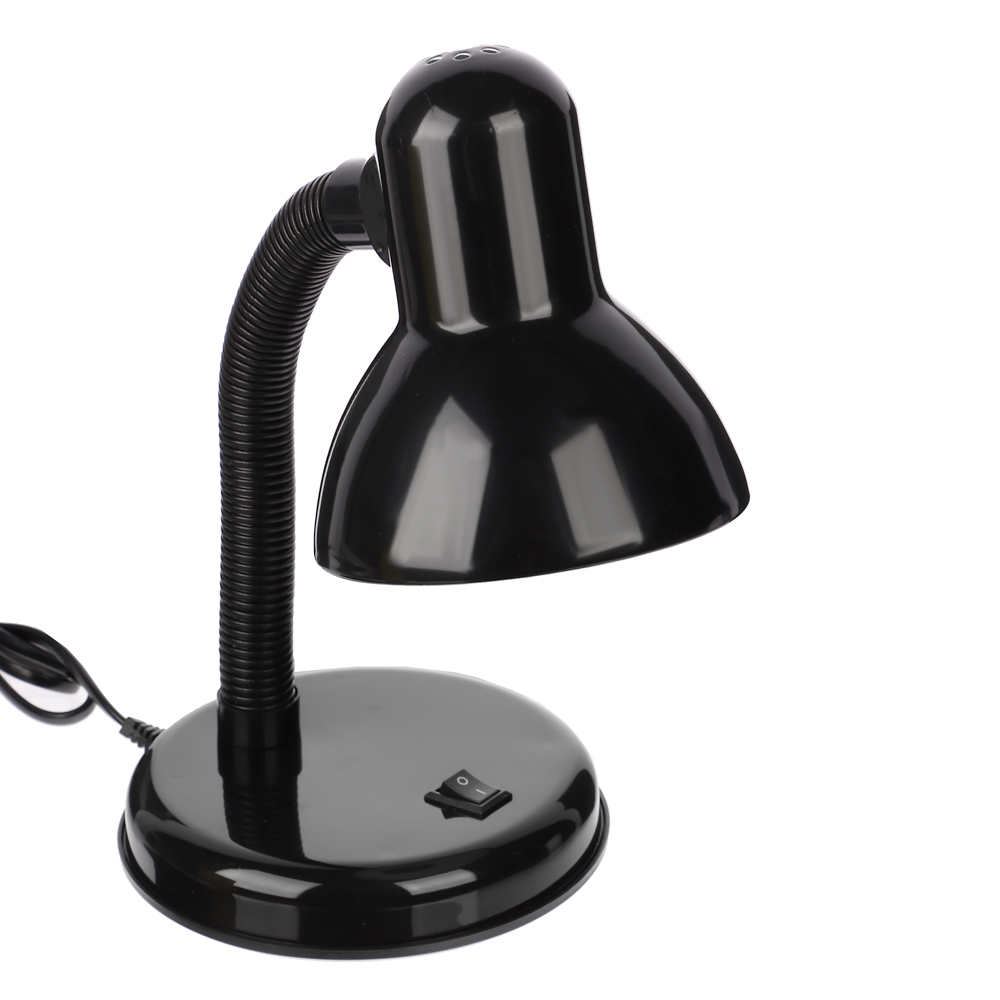 FORZA Лампа настольная, Е27, 28см, 40Вт, 220В, с выключателем, шнур 75 см, черный - #3