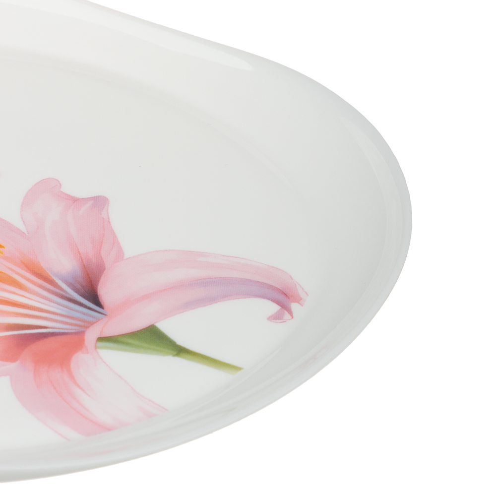 MILLIMI Лилия Тарелка десертная, опаловое стекло, 19.5см, треугольная форма - #3