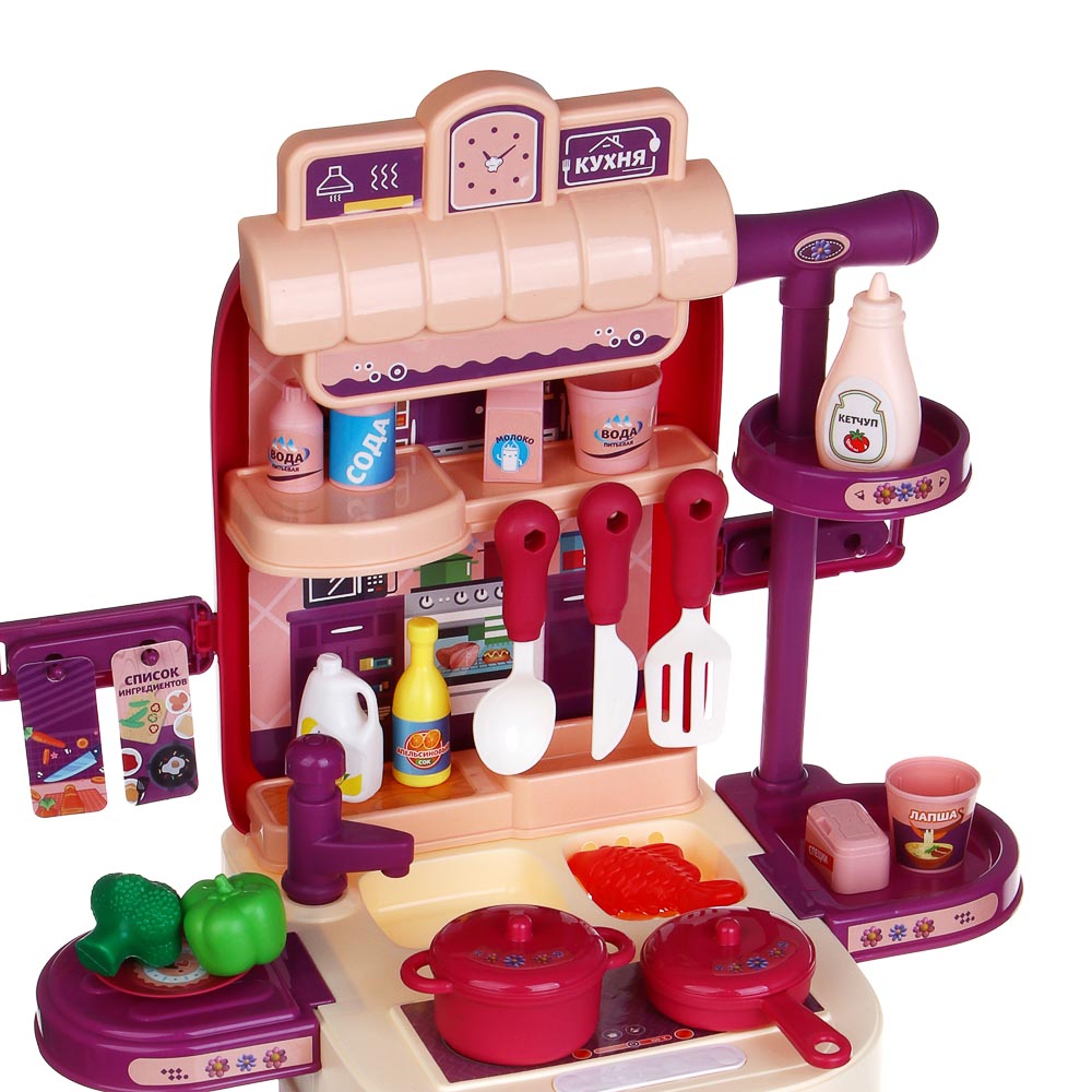 ИГРОЛЕНД Игровой набор "Кухня в чемодане", на колесах, PP, картон, 22х15,5х31 см - #6