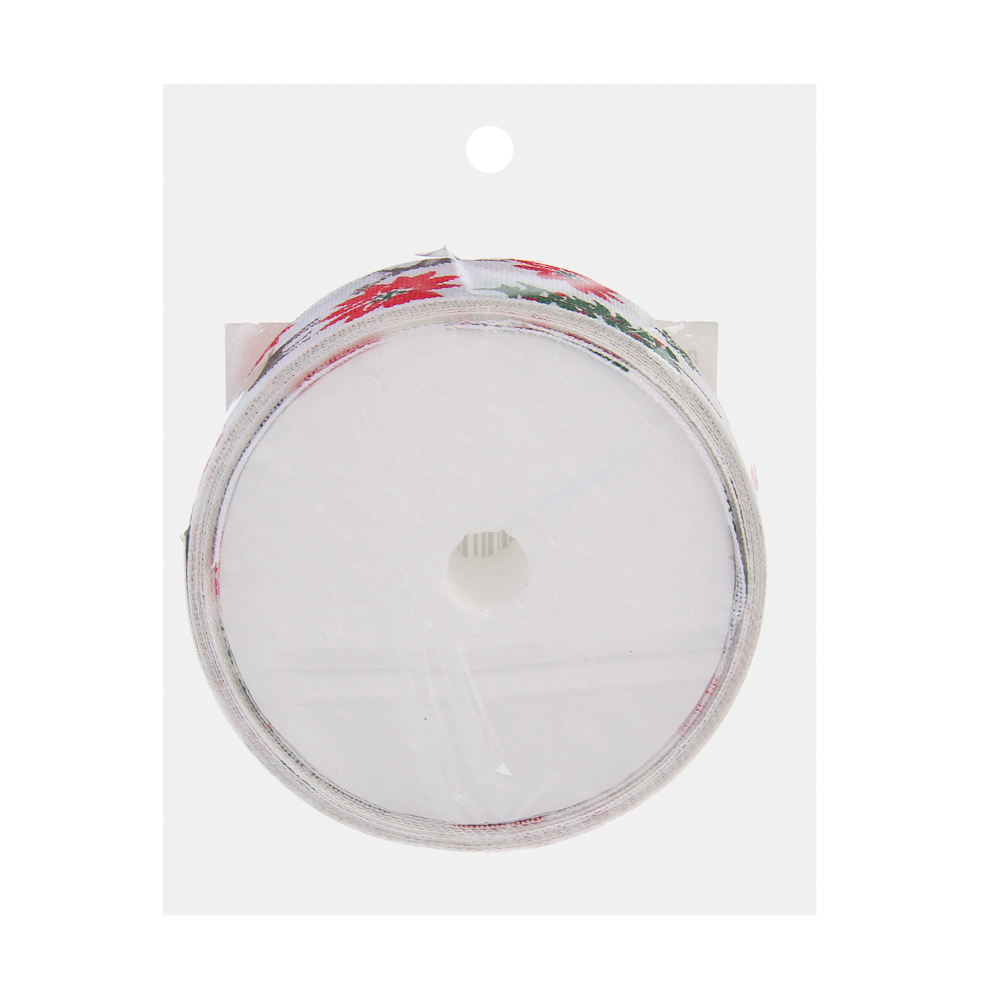 Лента для подарков новогодняя, 2,5 см x 2,7 м, полиэстер, арт.4, 3 диз. - #5