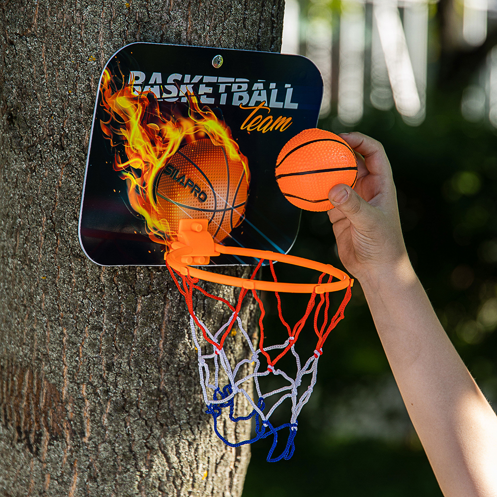 Набор для баскетбола детский SILAPRO: корзина 23х18 см, мяч - #5