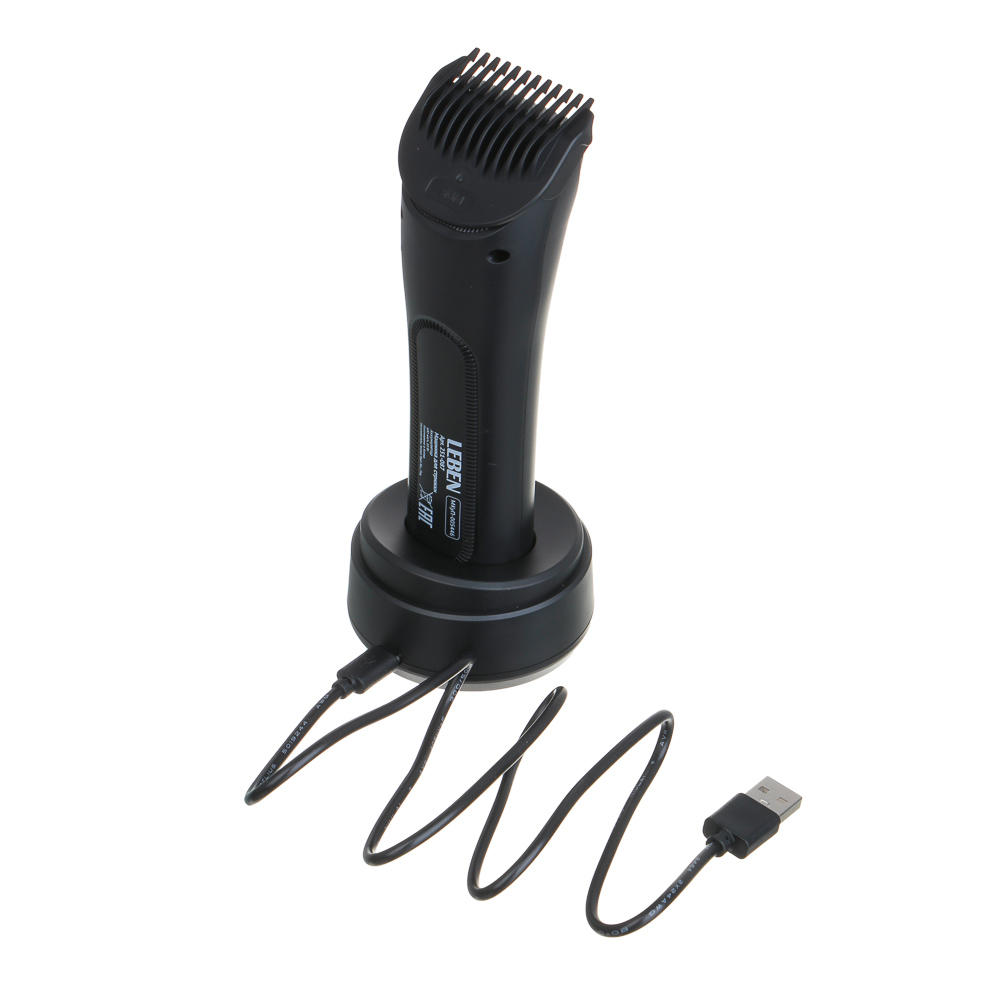 LEBEN Машинка для стрижки, керам.ножи, 600 мА/ч, дисплей, 1 час работы, 1 скорость, насадки - #5