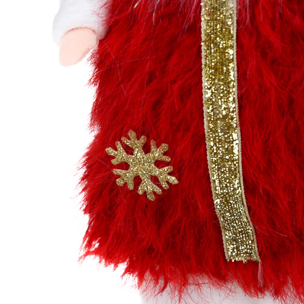 СНОУ БУМ Сувенир Санта 10x7x26 см, полиэстер, красный, 2 вида - #5