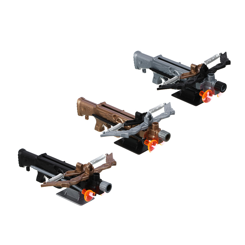 ИГРОЛЕНД Мини-арбалет на пружинах "Точный выстрел", 2 стрелы с присосками, PP, 14х5х18 см, 2 диз - #2