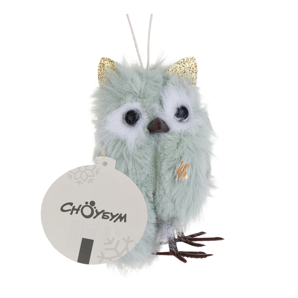 СНОУ БУМ Сувенир елочный Совенок 8 см, полиэстер, 3 вида - #5