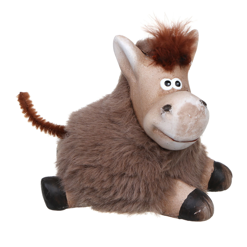 СНОУ БУМ Фигурка лошади 9.3x5.8x8.3 см, керамика, искусственный мех - #2