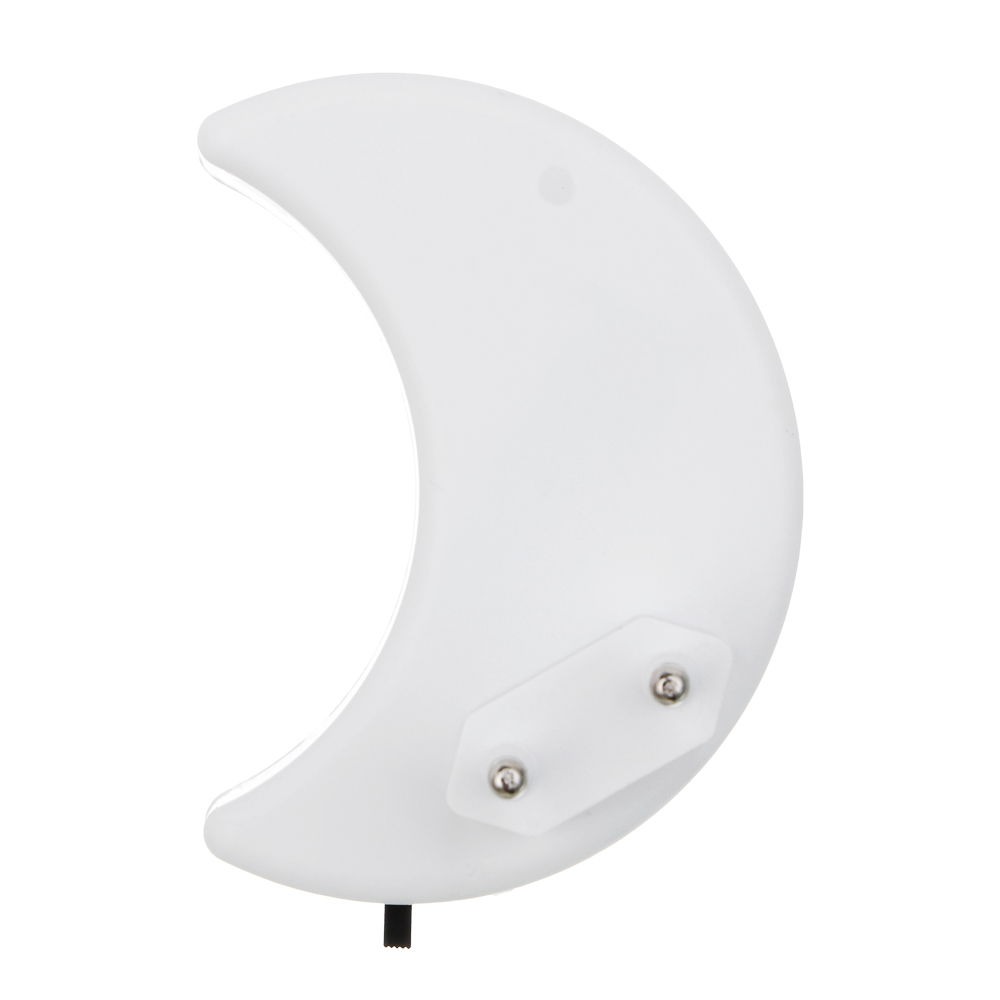 BY Светильник-ночник в розетку Месяц светодиодный, 1Вт, 9см, 230В, пластик, белый - #5