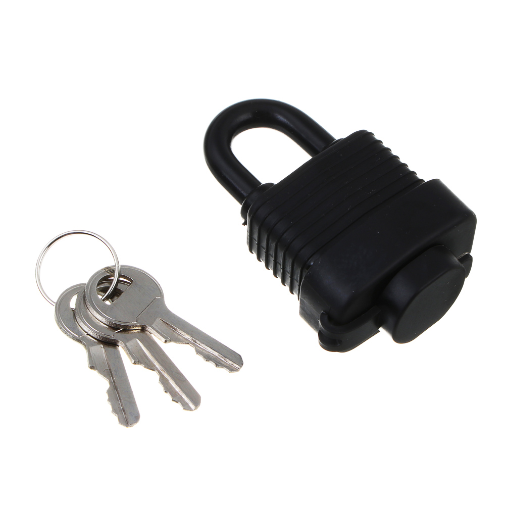 ЕРМАК Замок навесной, 30 мм, влагозащищенный, длинная дужка, 2 ключа, цвет черный - #1