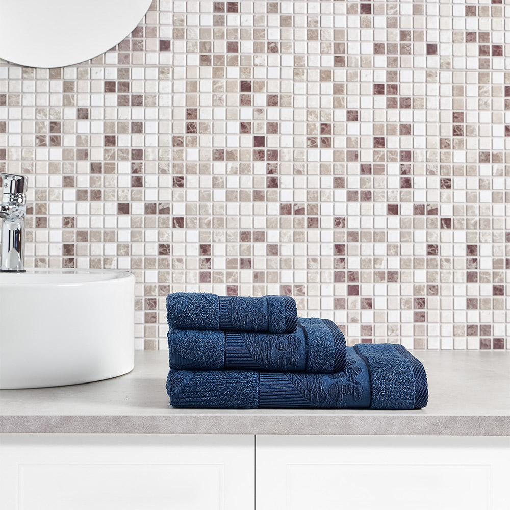 PROVANCE Нэви Полотенце махровое, 100% хлопок, 70х130см, 420гр/м, синий - #10