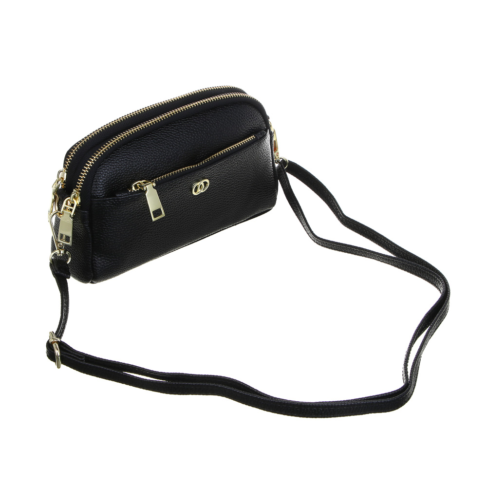 Сумка кроссбоди c 2-мя отделениями на длинном ремне тм ЮL,ПУ, 19х11,5х4,5см, 2 цвета, КЖС24-25 - #3