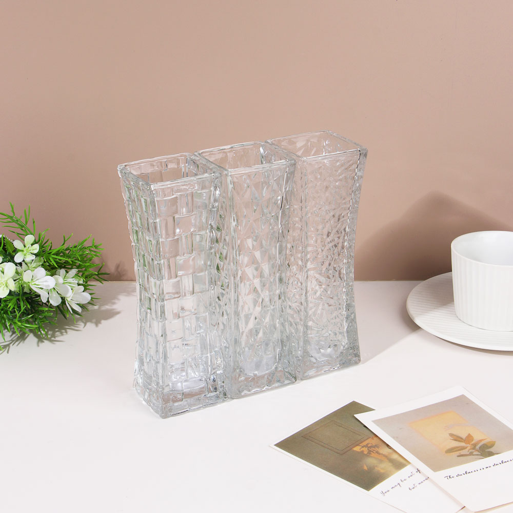 Ваза стеклянная, 5,5х6x18 см, 3 дизайна - #6