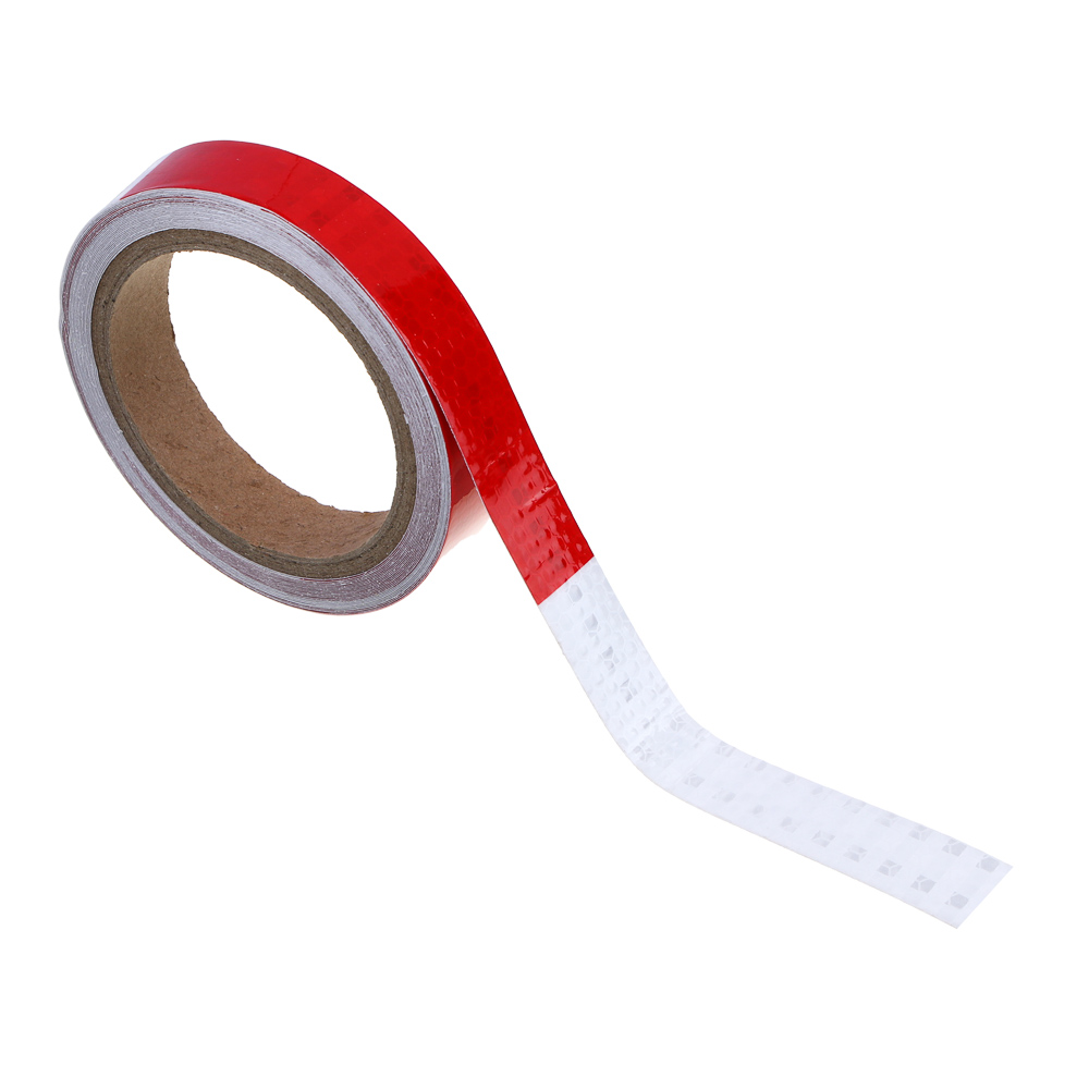 РОКОТ Лента светоотражающая 2см x 8м, красно-белая - #3