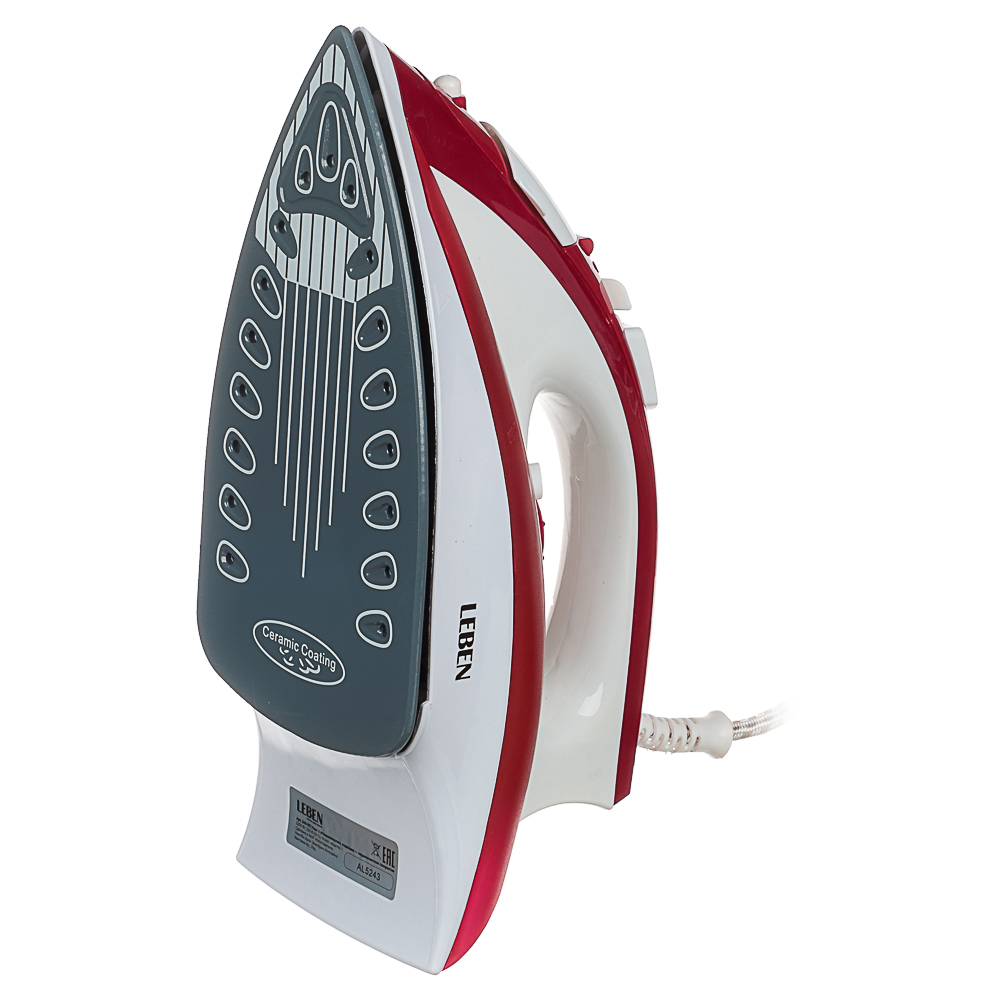 LEBEN Утюг с отпаривателем 2200 Вт, подошва - керамическое покрытие, ES-5198 - #6