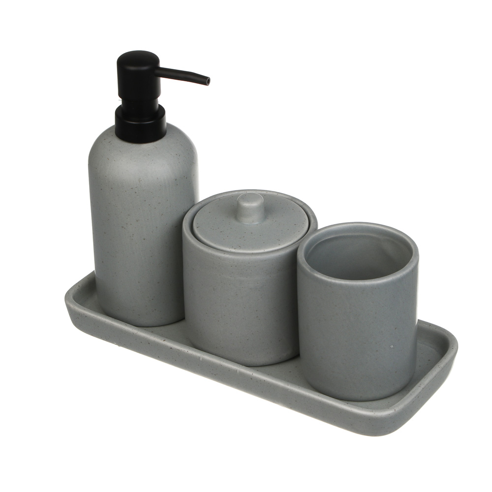 Подставка для набора в ванную комнату тм VETTA Сиена, доломит, серый, 26,3x11x2,2см - #5