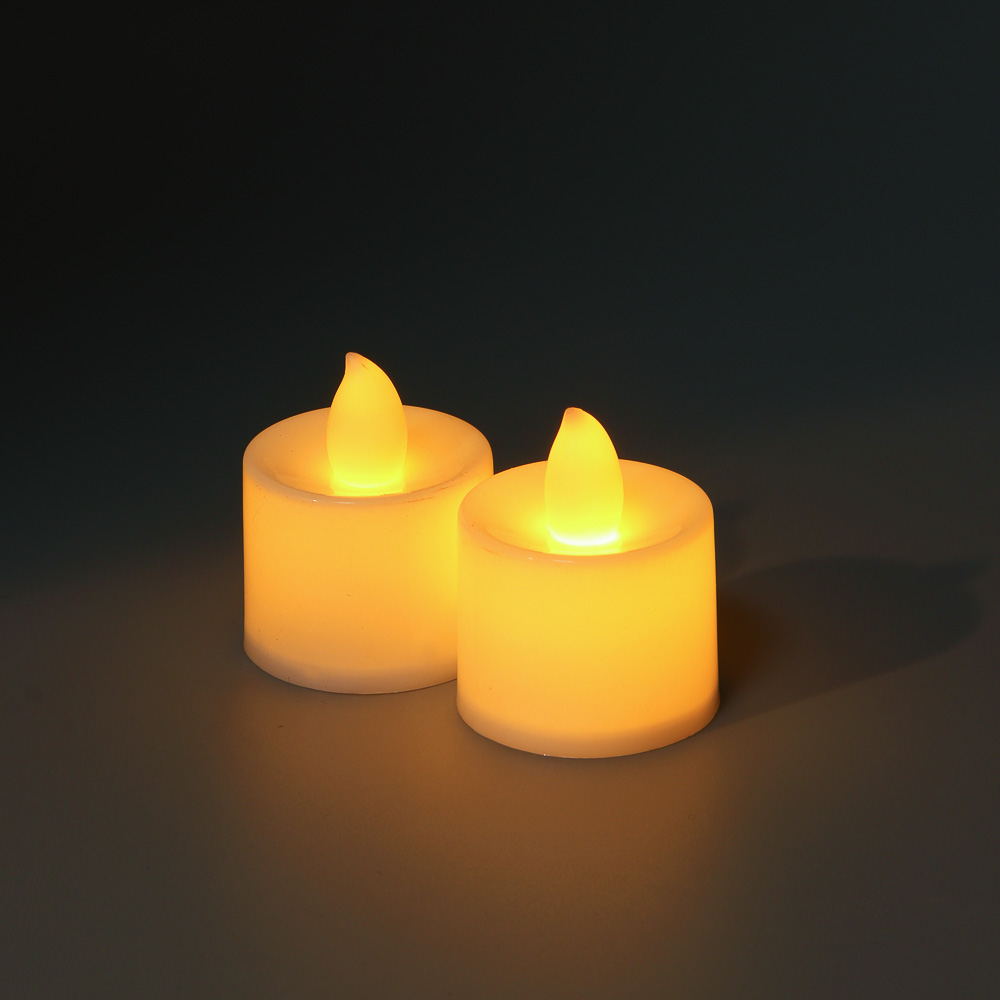 СНОУ БУМ Набор 2шт, светильник декор. LED в виде свечи, 3,7х4,5см, PP, 3хAG3, 1 режим, 2 дизайна - #5
