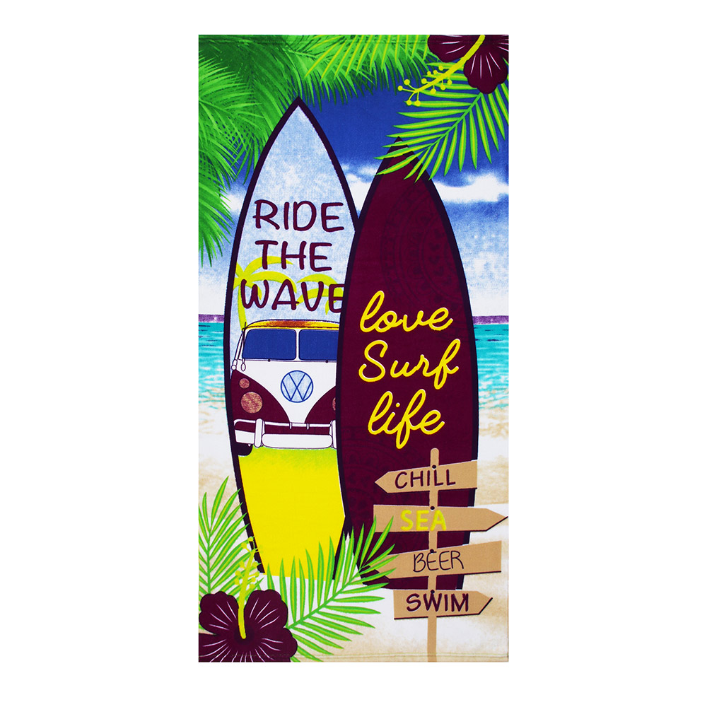 Полотенце махровое пляжное "Лето" Provance, 6 дизайнов - #1