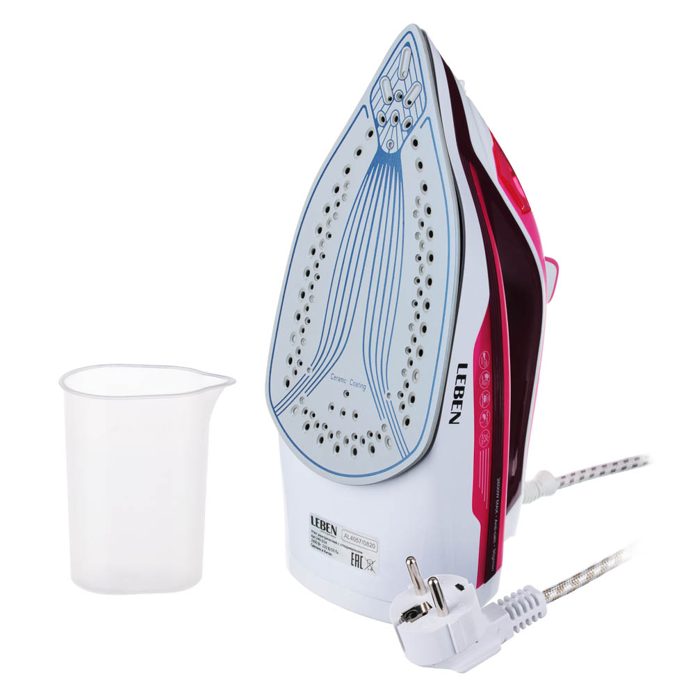 LEBEN Утюг с отпаривателем 2600 Вт, подошва - керамическое покрытие - #3