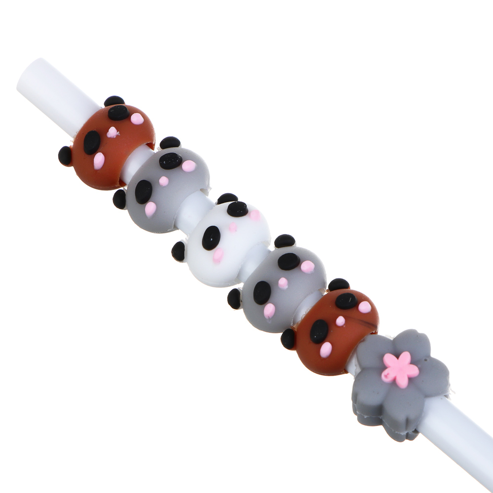 Ручка шариковая синяя, "Мишки на палочке", антистресс, чернила на масляной основе, 2 дизайна - #6