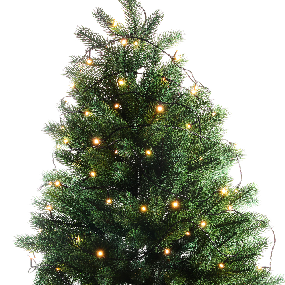 СНОУ БУМ Гирлянда эл. вьюн 20м, 200LED, шампань, 8 режимов, ПВХ черный, 220В - #10