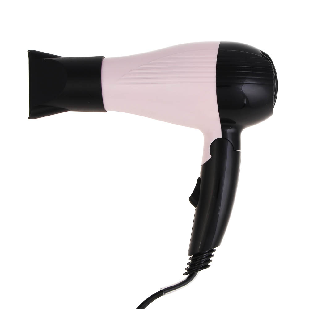 LEBEN Фен для волос, складной, 1000 Вт, 2 скорости, розовый, концентратор - #1