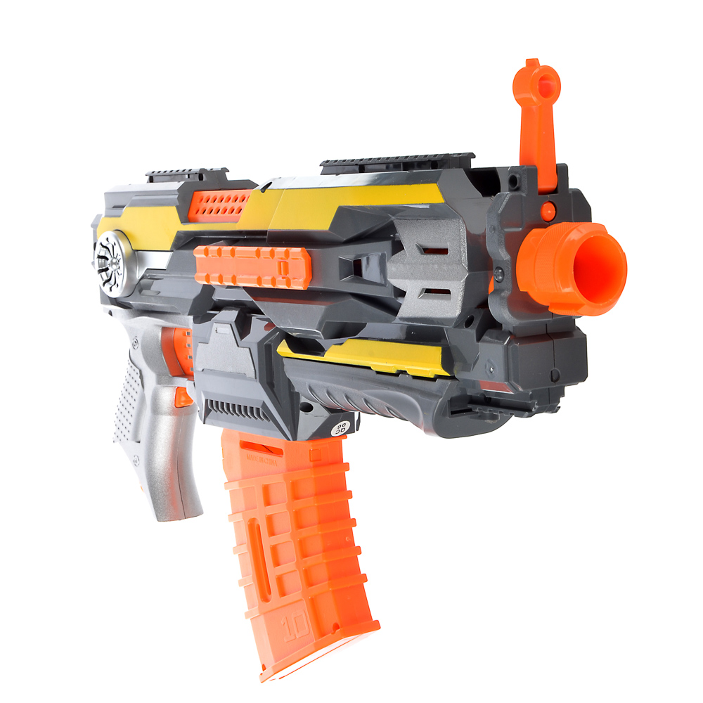 ИГРОЛЕНД Оружие автоматическое с поролоновыми пулями, 4АА, ABS, 47х32х8см - #3