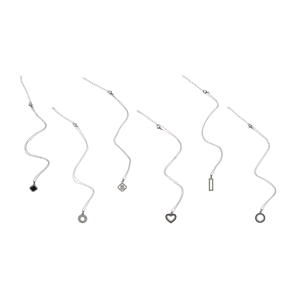 Цепочка с подвеской, 40 см, сплав, 6 дизайнов, БЖ25-31 - #1