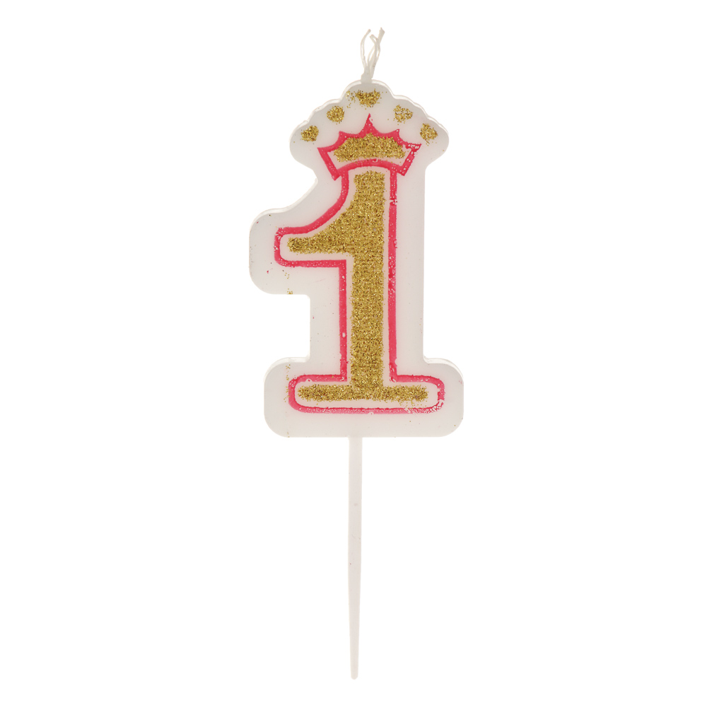 Свеча для торта тм Fntastic 5,6 см, в форме цифр (1), парафин - #1