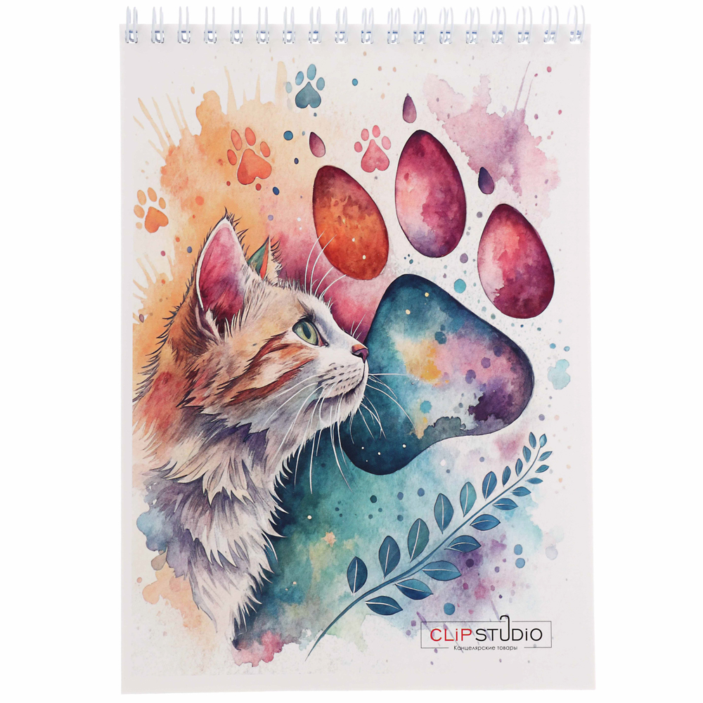 ClipStudio Блокнот А5, 40 листов, офсет, обложка картон, спираль, в клетку 8 диз. - #2