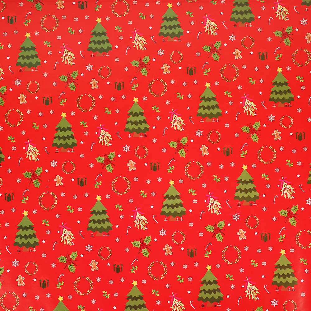 Бумага тм СНОУ БУМ подарочная, 70x100 см, 70 г односторонняя, 6 диз., арт.3 - #8